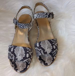 Stuart Weitzman Snakeskin Wedges